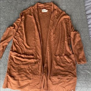 Women's Saddle Heather Airplane Cardigan S/M